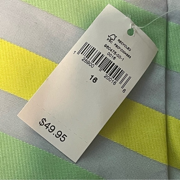 Gap Womens Size 16 Short Shorts Green Yellow Blue Striped new NWT - Picture 3 of 10